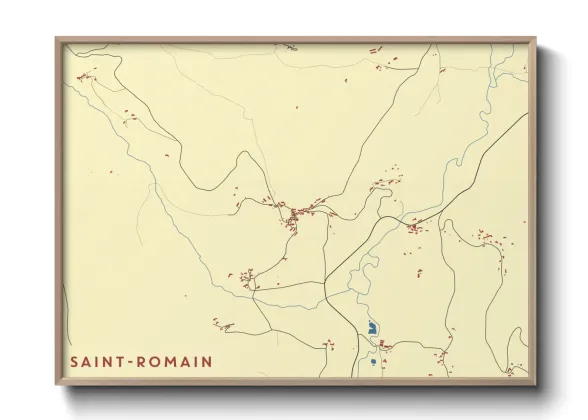 Une affiche de carte sur Saint-Romain