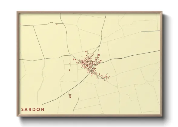Une affiche de carte sur Sardon
