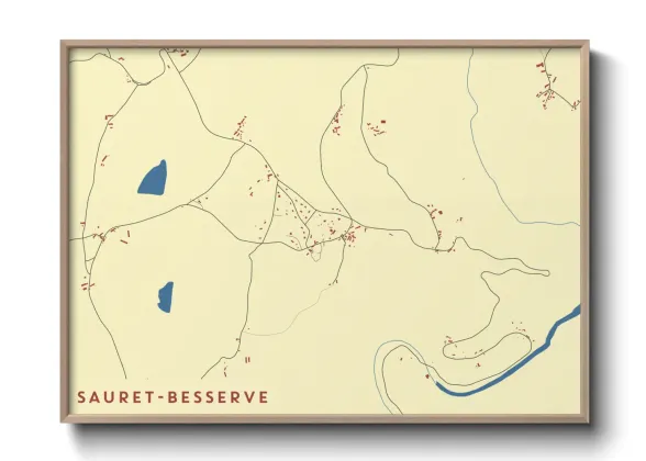 Une affiche de carte sur Sauret-Besserve
