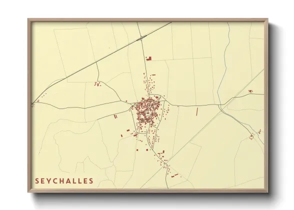 Une affiche de carte sur Seychalles