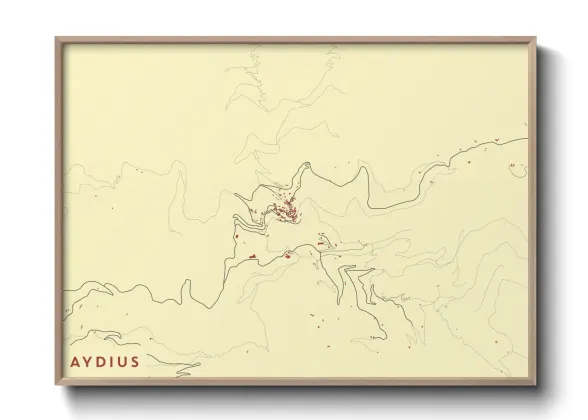 Une affiche de carte sur Aydius