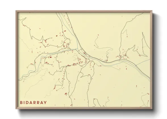 Une affiche de carte sur Bidarray