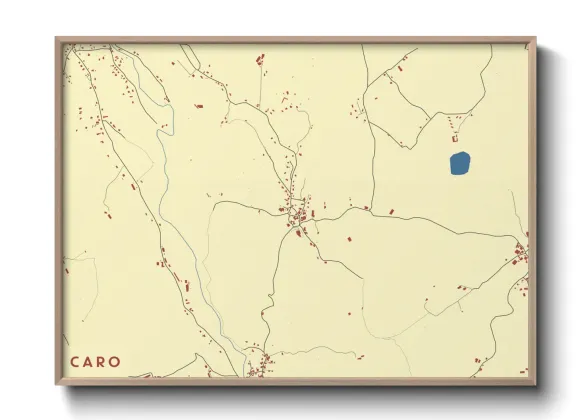 Une affiche de carte sur Caro