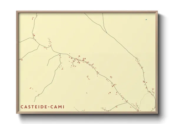 Une affiche de carte sur Casteide-Cami