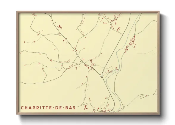 Une affiche de carte sur Charritte-de-Bas