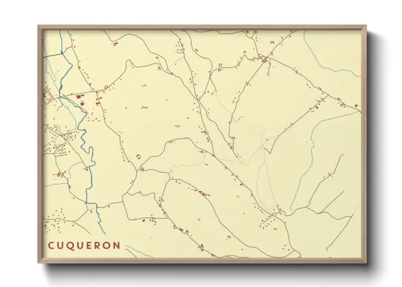 Une affiche de carte sur Cuqueron
