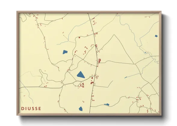 Une affiche de carte sur Diusse