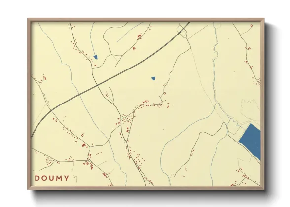 Une affiche de carte sur Doumy