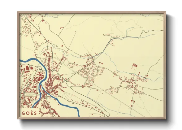 Une affiche de carte sur Goès