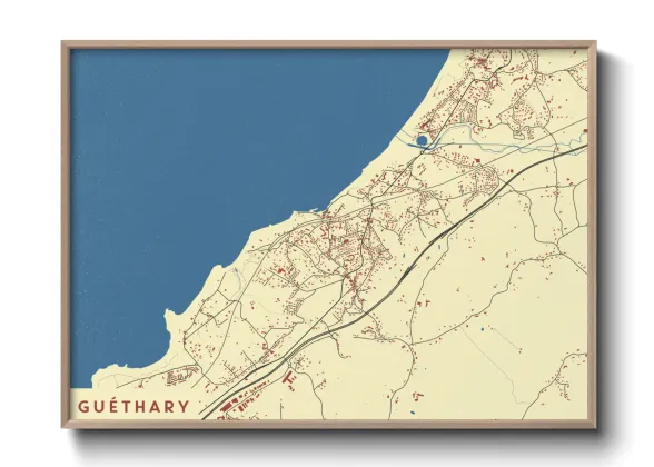 Une affiche de carte sur Guéthary