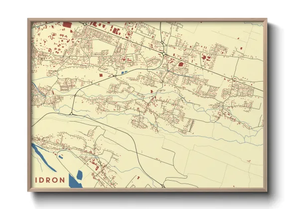 Une affiche de carte sur Idron