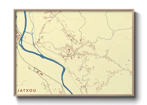 Une affiche de carte sur Jatxou