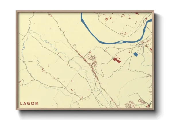 Une affiche de carte sur Lagor