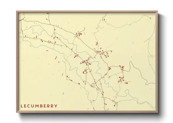 Une affiche de carte sur Lecumberry