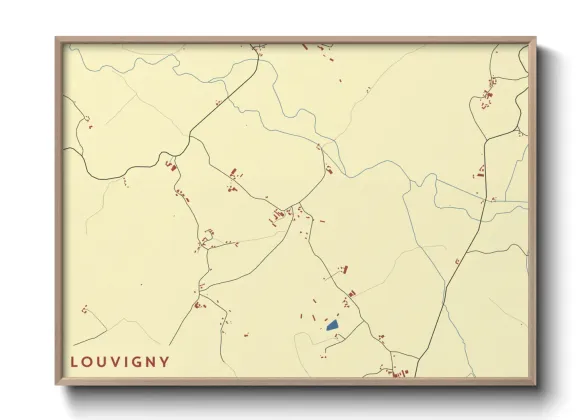 Une affiche de carte sur Louvigny