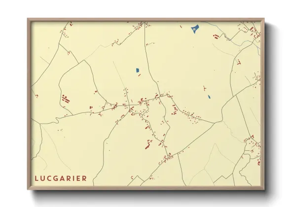 Une affiche de carte sur Lucgarier
