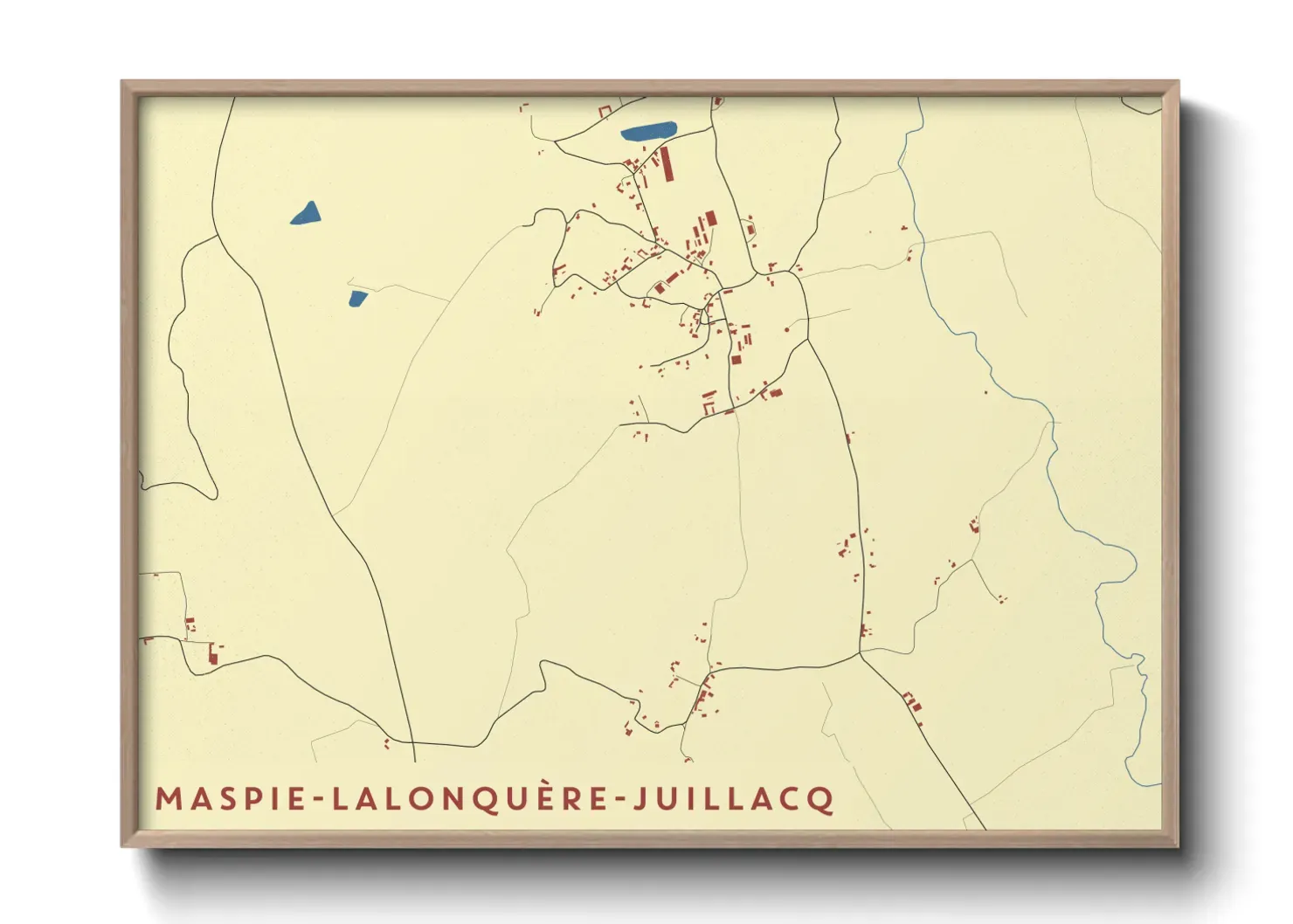 Un poster carteMaspie-Lalonquère-Juillacq
