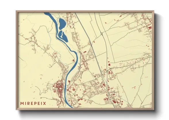 Une affiche de carte sur Mirepeix