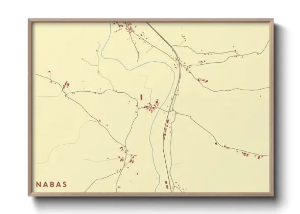 Une affiche de carte sur Nabas