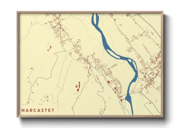Une affiche de carte sur Narcastet