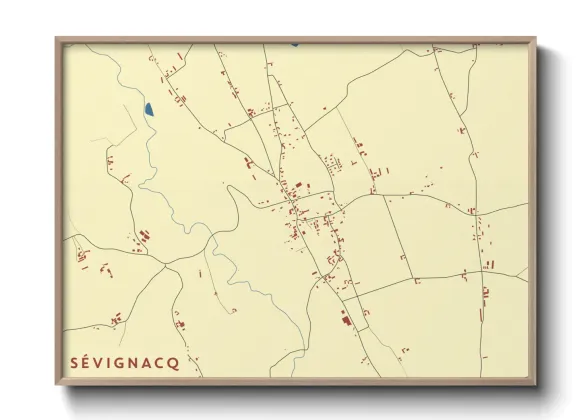 Une affiche de carte sur Sévignacq