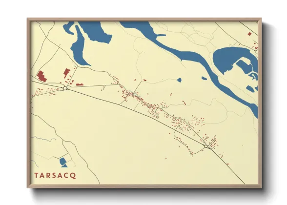 Une affiche de carte sur Tarsacq