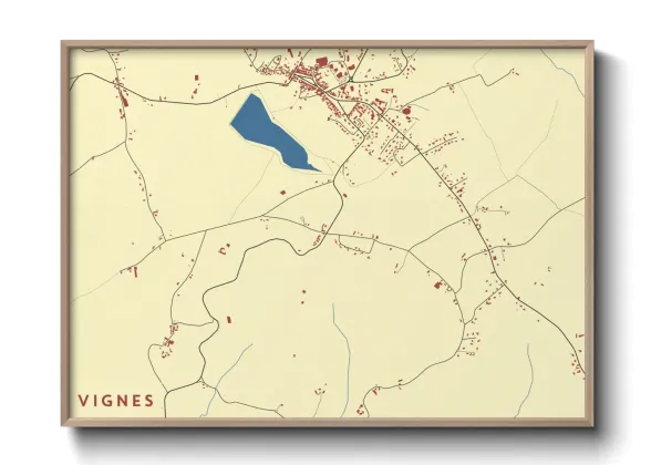 Une affiche de carte sur Vignes