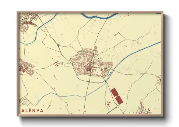 Une affiche de carte sur Alénya