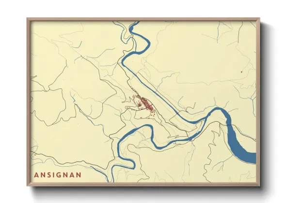 Une affiche de carte sur Ansignan