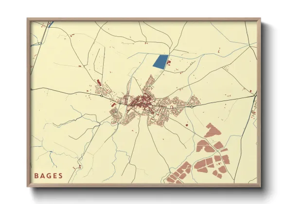 Une affiche de carte sur Bages