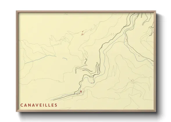 Une affiche de carte sur Canaveilles