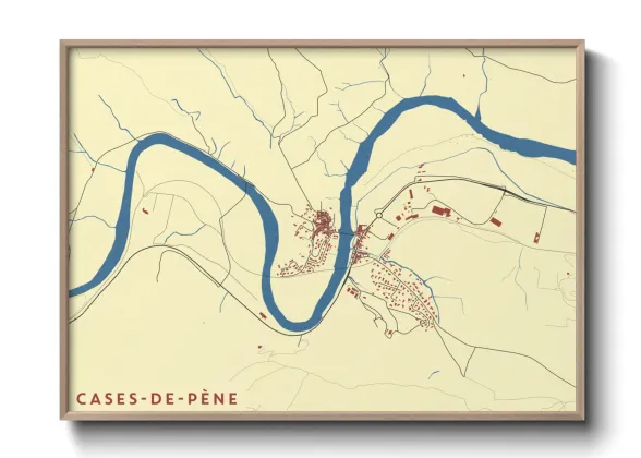 Une affiche de carte sur Cases-de-Pène