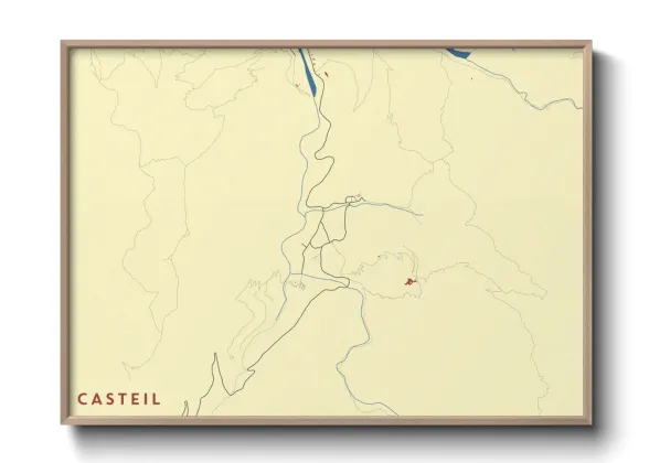 Une affiche de carte sur Casteil