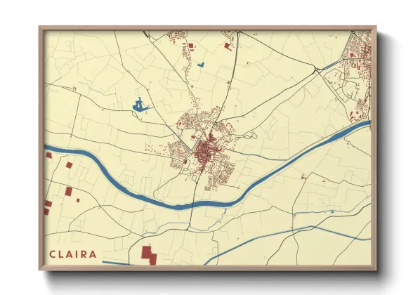 Une affiche de carte sur Claira