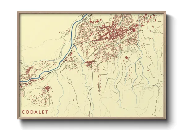 Une affiche de carte sur Codalet