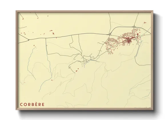Une affiche de carte sur Corbère