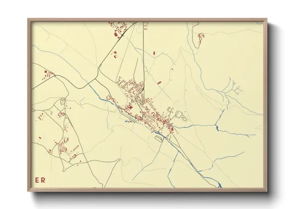 Une affiche de carte sur Er