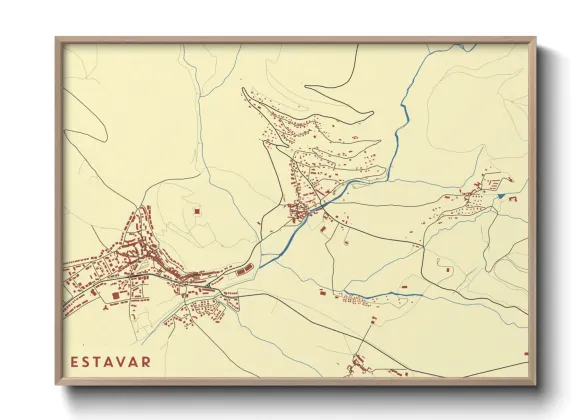 Une affiche de carte sur Estavar
