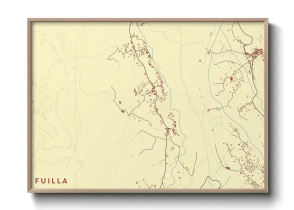 Une affiche de carte sur Fuilla