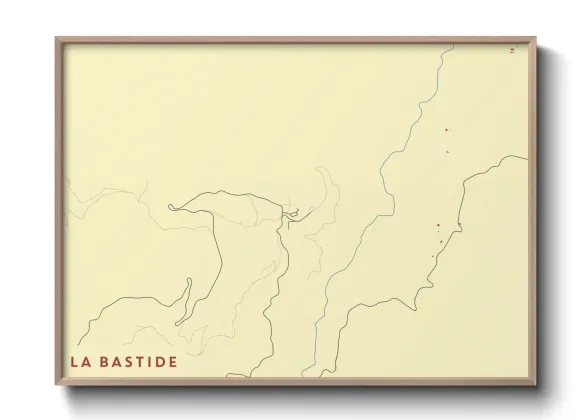 Une affiche de carte sur La Bastide