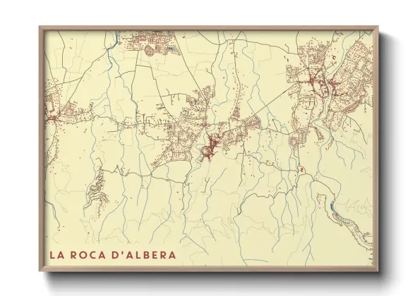 Une affiche de carte sur la Roca d'Albera