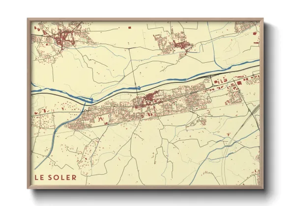 Une affiche de carte sur Le Soler