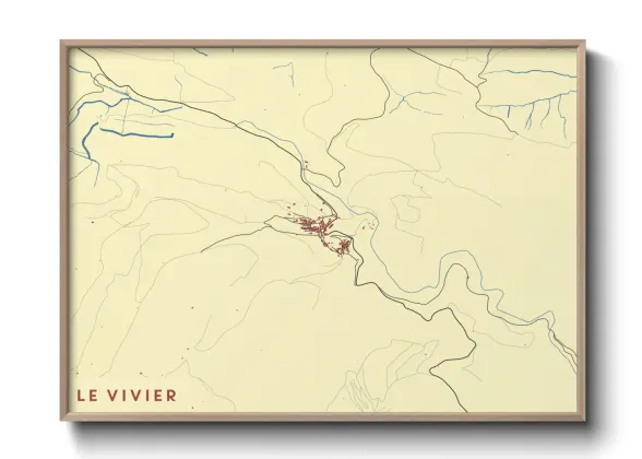 Une affiche de carte sur Le Vivier