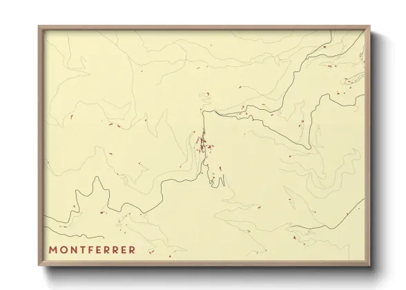 Une affiche de carte sur Montferrer