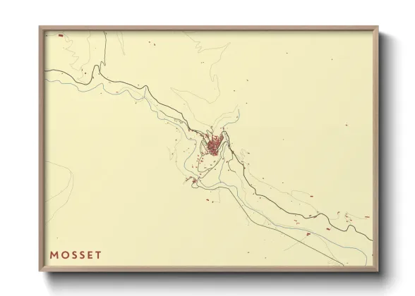 Une affiche de carte sur Mosset
