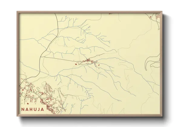 Une affiche de carte sur Nahuja