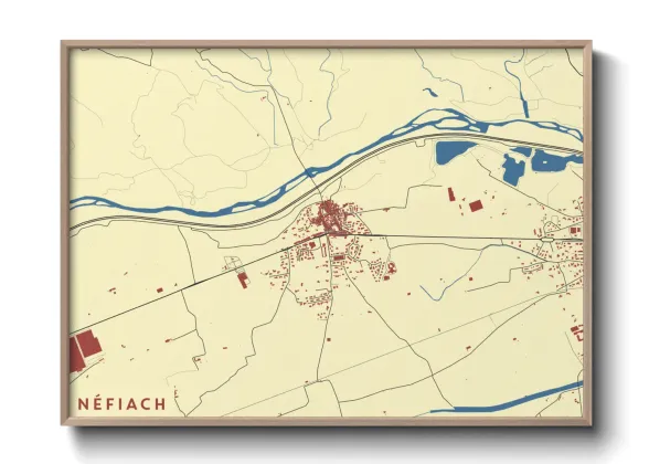 Une affiche de carte sur Néfiach