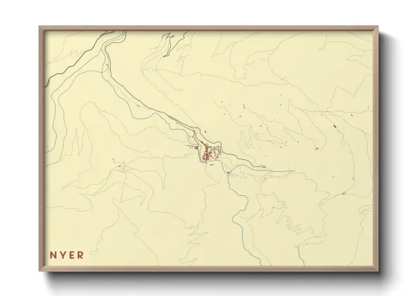 Une affiche de carte sur Nyer
