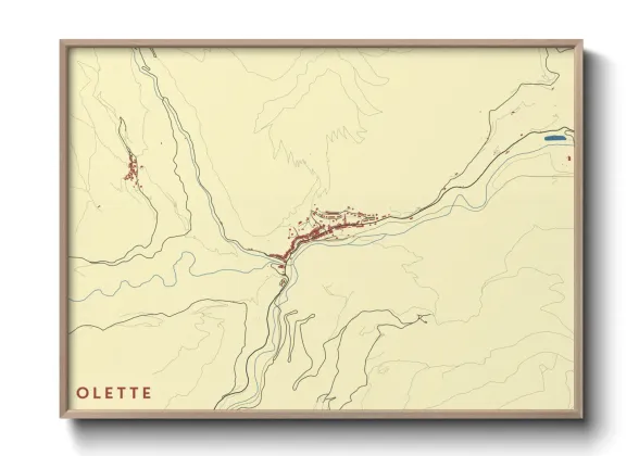 Une affiche de carte sur Olette