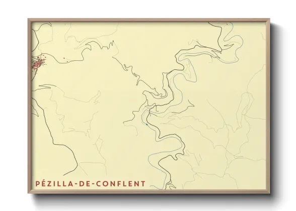 Une affiche de carte sur Pézilla-de-Conflent
